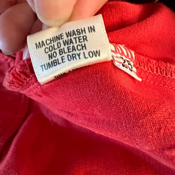 Bella Dahl Womens size 25 High Waist Cuffed Shorts Red - Picture 8 of 8